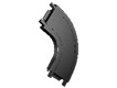 DLU Curved connector Ъглов C конектор - черен