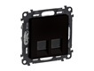 UTP розетка VALENA 2x RJ45 кат.6 UTP - черна