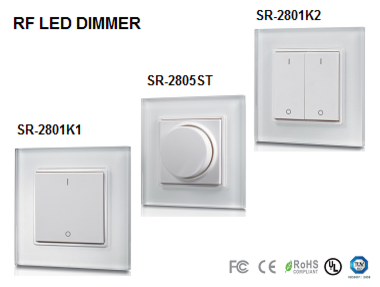 RF LED Димери SR-2801-Kx / 2805-ST ( 1 - 2 зони )